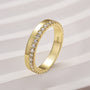 Louily Moissanite Round Cut Yellow Gold Wedding Band for Women - louilyjewelry