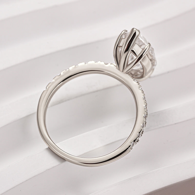 Louily Moissanite 4.0 Ct Marquise Cut Engagement Ring For Women - louilyjewelry