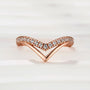 Classic Rose Gold Curved Wedding Band In Sterling Silver - louilyjewelry