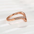 Classic Rose Gold Curved Wedding Band In Sterling Silver - louilyjewelry
