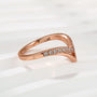 Classic Rose Gold Curved Wedding Band In Sterling Silver - louilyjewelry