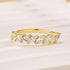 Marquise Cut Half Wedding Band In Sterling Silver - louilyjewelry