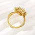 Vintage 4.0Ct Halo Pear Cut Twist Engagement Ring In Sterling Silver - louilyjewelry