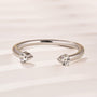 Open Wedding Band In Sterling Silver - louilyjewelry