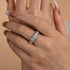 Louily Fashion Halo Five Stone Anniversary Ring In Sterling Silver - louilyjewelry
