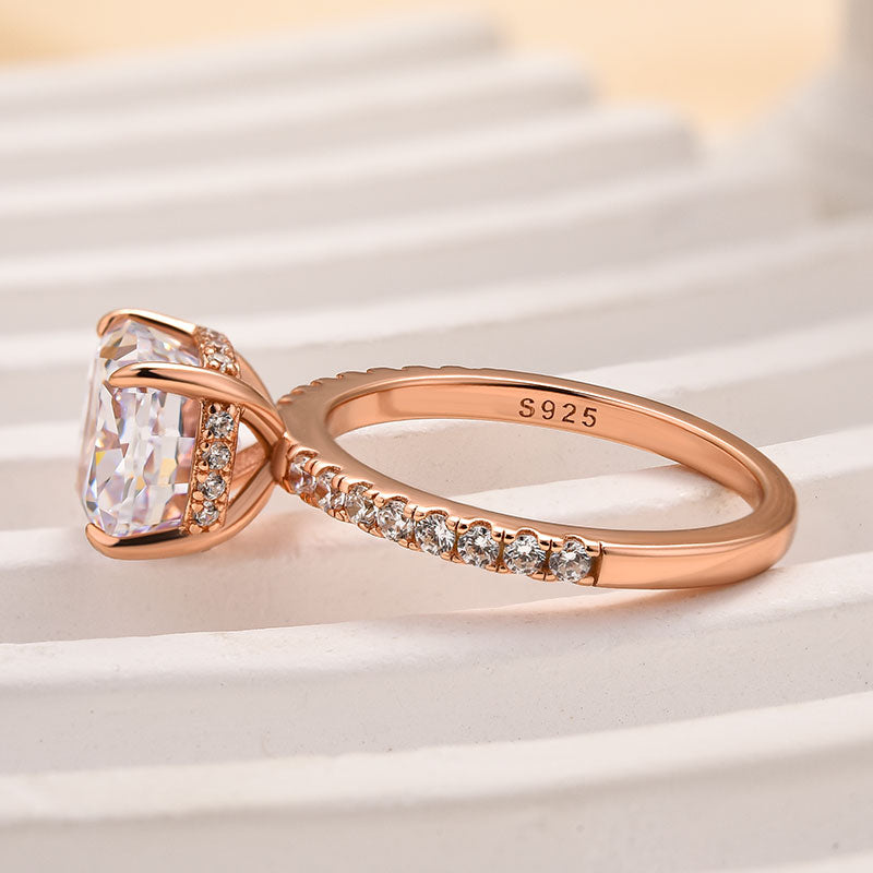 Louily Classic 3.0Ct Cushion Cut Engagement Ring In Sterling Silver - louilyjewelry