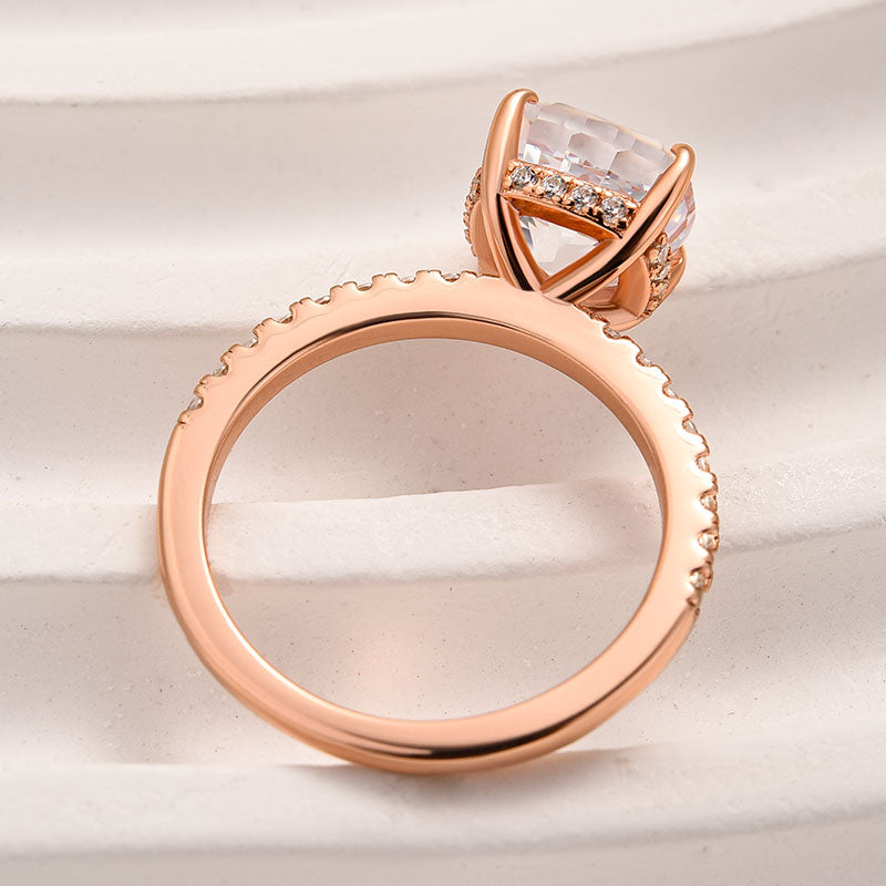 Louily Classic 3.0Ct Cushion Cut Engagement Ring In Sterling Silver - louilyjewelry