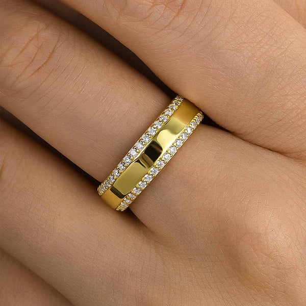 Louily Unique Wedding Band For Women In Sterling Silver