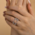 Louily Unique White Gold Open Wedding Band In Sterling Silver - louilyjewelry