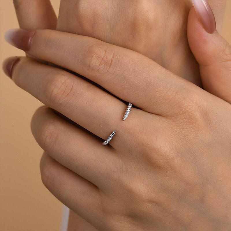 Louily Unique Yellow Gold Open Wedding Band In Sterling Silver - louilyjewelry