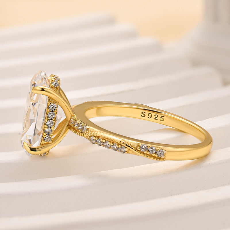 Louily Exquisite Oval Cut Engagement Ring For Women In Sterling Silver - louilyjewelry