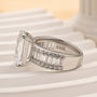 Louily Glittering Emerald Cut Engagement Ring - louilyjewelry