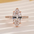 4.0Ct Marquise Cut Half Eternity Engagement Ring In Sterling Silver - louilyjewelry