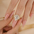Vintage 4.0Ct Halo Pear Cut Twist Engagement Ring In Sterling Silver - louilyjewelry