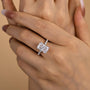 Louily Elegant Crushed Ice Cut Simulated Diamond Engagement Ring - louilyjewelry