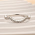 Louily Unique Curved Design Half Eternity Wedding Band For Women - louilyjewelry