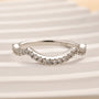 Louily Unique Curved Design Half Eternity Wedding Band For Women - louilyjewelry