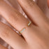 Louily Dainty Moissanite Yellow Gold Open Wedding Band In Sterling Silver - louilyjewelry
