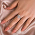 Louily Moissanite 4.0 Ct Hidden Halo Solitaire Oval Cut Wedding Ring - louilyjewelry