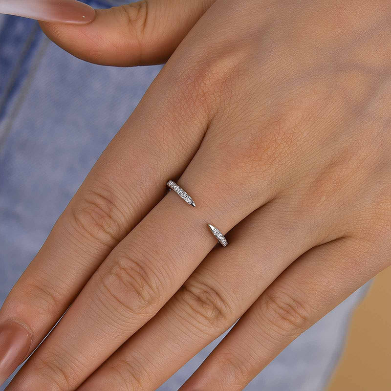 Louily Unique Yellow Gold Open Wedding Band In Sterling Silver - louilyjewelry