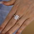 Louily Elegant Crushed Ice Cut Simulated Diamond Engagement Ring - louilyjewelry