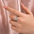 Louily Moissanite 4.0 Ct Hidden Halo Solitaire Oval Cut Wedding Ring - louilyjewelry