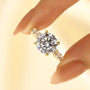 Louily Luxury 4.0Ct Round Cut Engagement Ring - louilyjewelry