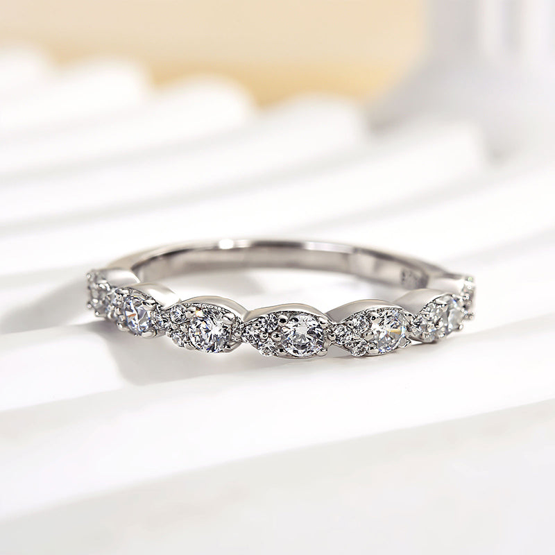 Louily Pear Shape Design Women's Wedding Band - louilyjewelry