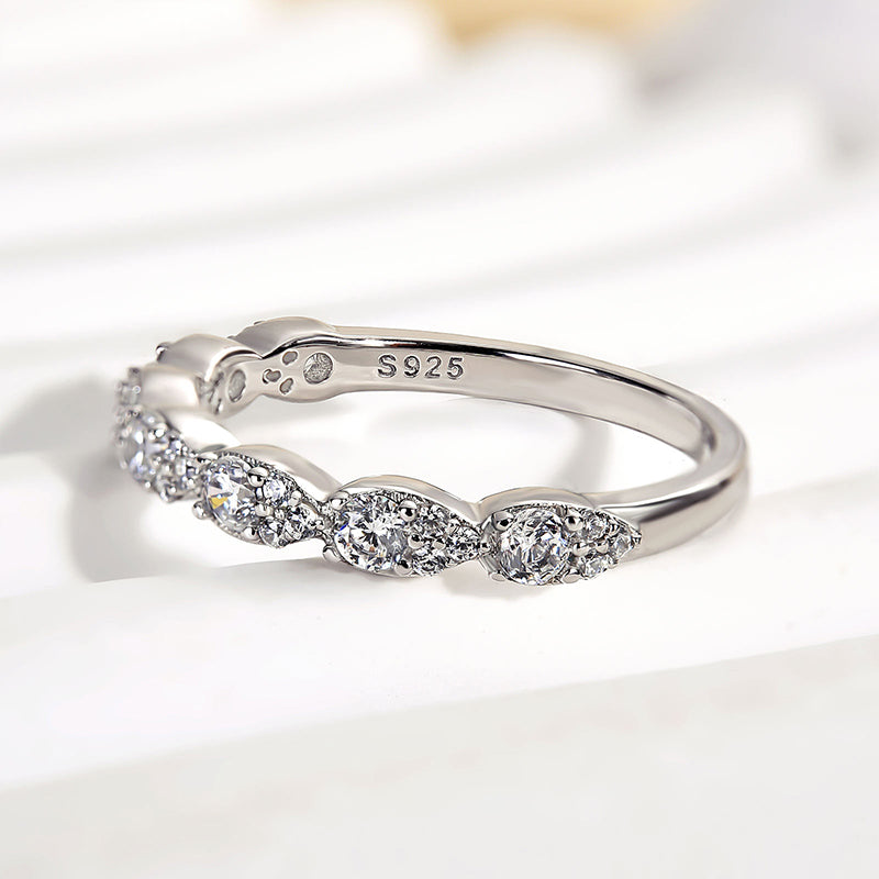 Louily Pear Shape Design Women's Wedding Band - louilyjewelry