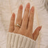 0.7Ct Curved Crown Shaped Wedding Band In Sterling Silver - louilyjewelry