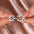 Moissanite 4.0 Ct Round Cut Insert Wedding Ring Set With Jacket Stack Wedding Band - louilyjewelry