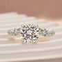 Louily Elegant 2.0 Carat Round Cut Moissanite Engagement Ring - louilyjewelry