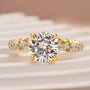 Louily Elegant 2.0 Carat Round Cut Moissanite Engagement Ring - louilyjewelry