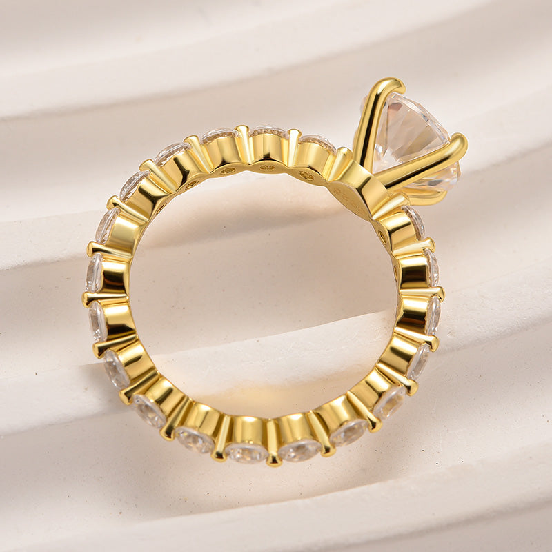 Louily Elegant 2.0 Carat Round Cut Moissanite Engagement Ring - louilyjewelry