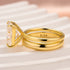 Louily Moissanite 4.5 Ct Radiant Cut Yellow Gold Wedding Ring Set with Wide Band - louilyjewelry