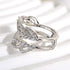 Louily Unique White Gold Open Wedding Band In Sterling Silver - louilyjewelry