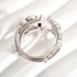Louily Unique White Gold Open Wedding Band In Sterling Silver - louilyjewelry