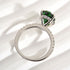 Louily Classic Oval Cut Emerald Green Simulated Diamond Engagement Ring In Sterling Silver - louilyjewelry