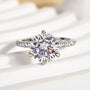 Louily Classic 6 Prong Round Cut Simulated Diamonds Engagement Ring - louilyjewelry