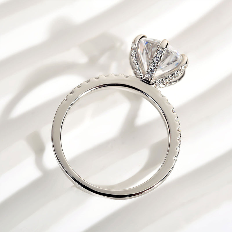 Louily Classic 6 Prong Round Cut Simulated Diamonds Engagement Ring - louilyjewelry