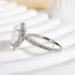 Louily Opal Stone Pear Cut Engagement Ring In Sterling Silver - louilyjewelry