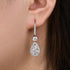 Louily Elegant Pear Cut Women's Dangle Earrings In Sterling Silver - louilyjewelry