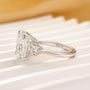 Louily Luxurious 12Ct Crushed Ice Hybrid Radiant Cut Three Stone Engagement Ring - louilyjewelry