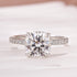 Moissanite 2.5 Ct Square Cushion Cut White Gold Promise Bridal Ring - louilyjewelry