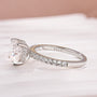 Moissanite 2.5 Ct Square Cushion Cut White Gold Promise Bridal Ring - louilyjewelry