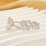 S925 2PC 4.0Ct Solitaire Pear Cut Engagement Ring with Pear Cut Wedding Band - louilyjewelry