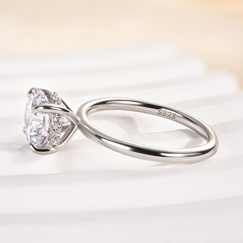 Louily Moissanite 2.0 Carat Round Cut Promise Ring - louilyjewelry