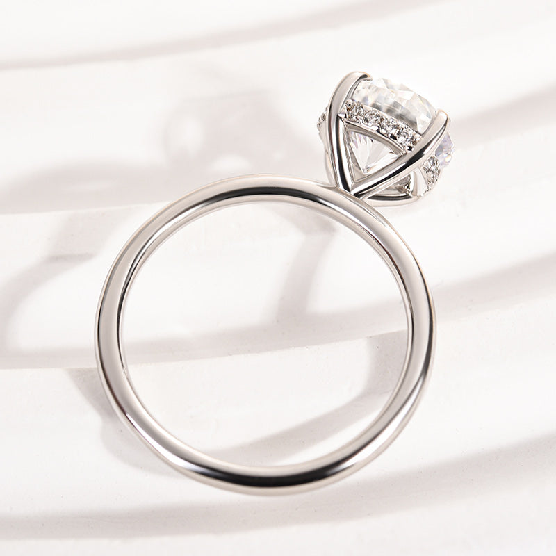 Louily Moissanite 2.0 Carat Round Cut Promise Ring - louilyjewelry