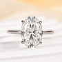 Louily Moissanite Classic 4.0 Carat Oval Cut Engagement Ring - louilyjewelry
