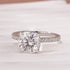Moissanite 2.5 Ct Square Cushion Cut White Gold Promise Bridal Ring - louilyjewelry